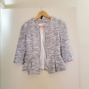 Gray peplum blazer